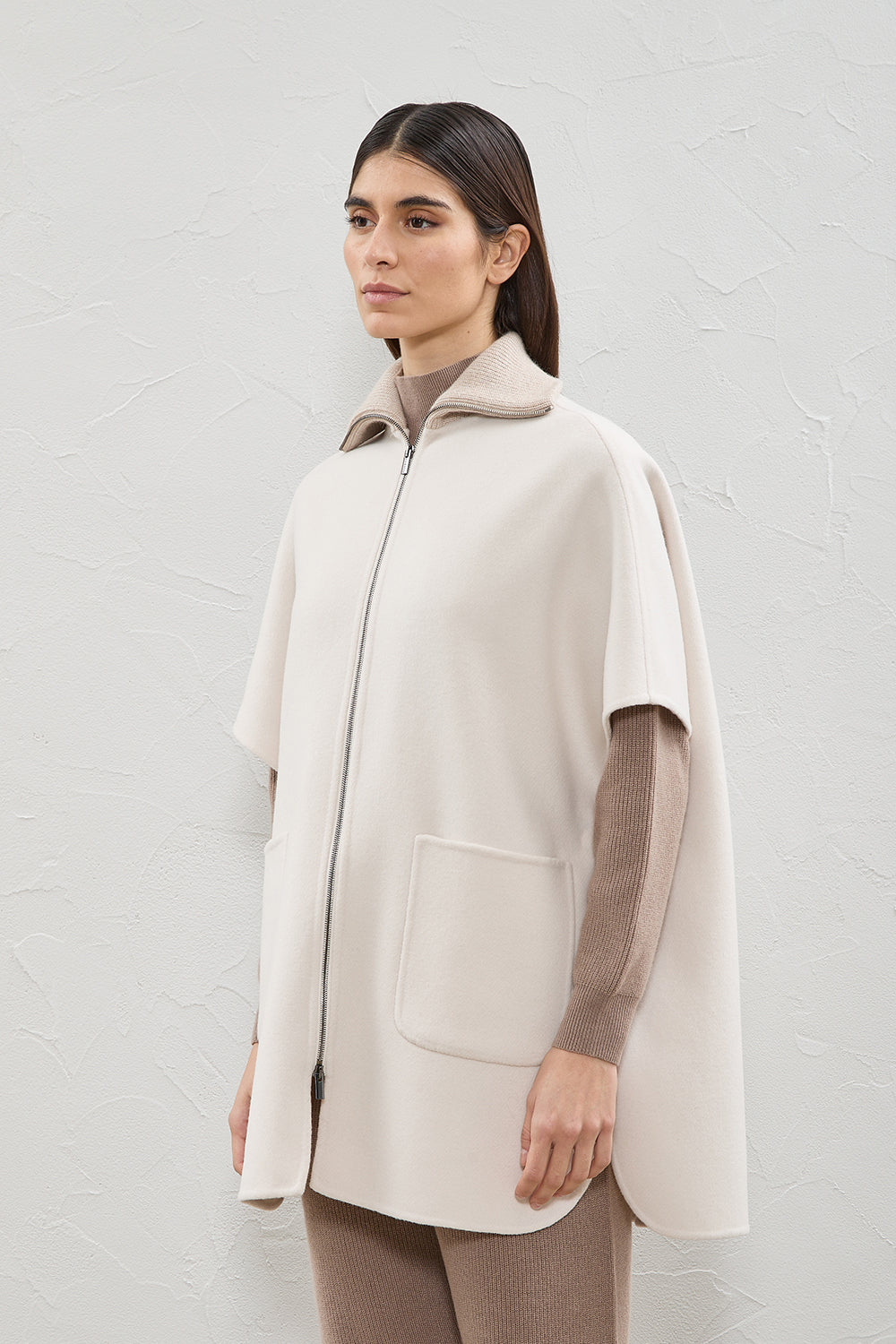 Wool cashmere store cape