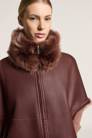 Lacaune shearling cape