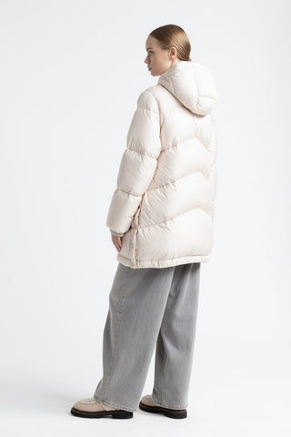 Maxi hooded goose down jacket WR  