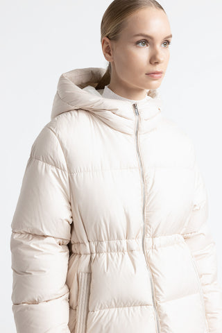 Maxi hooded goose down jacket WR  