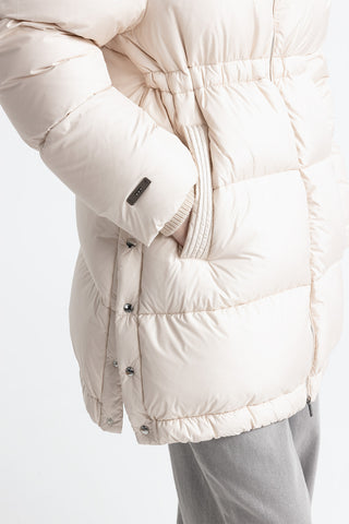 Maxi hooded goose down jacket WR  