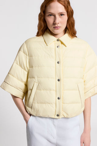 Lightweight down jacket with 3/4 sleeves