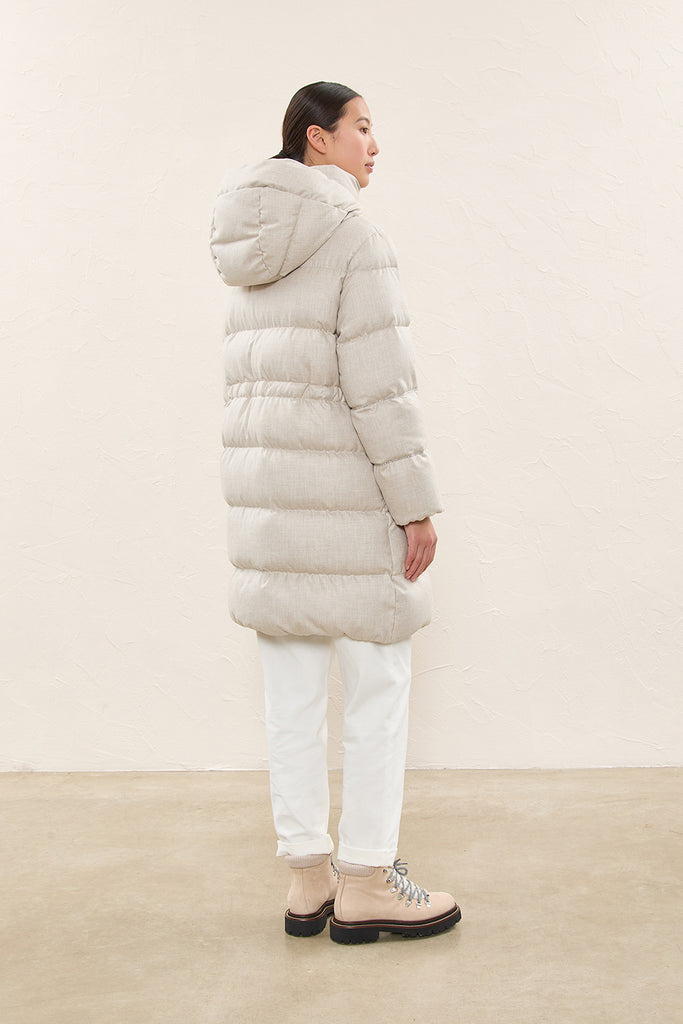 Feather-padded flannel jacket  