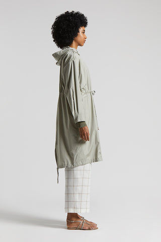 Technical cotton duster coat