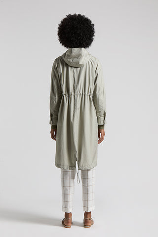 Technical cotton duster coat