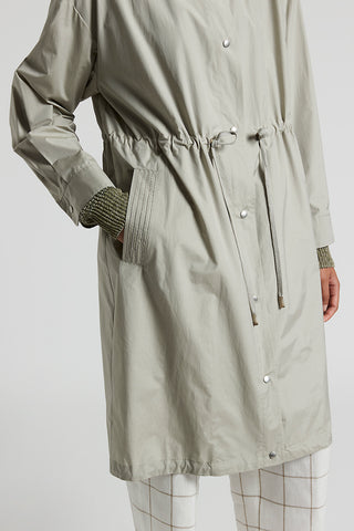 Technical cotton duster coat