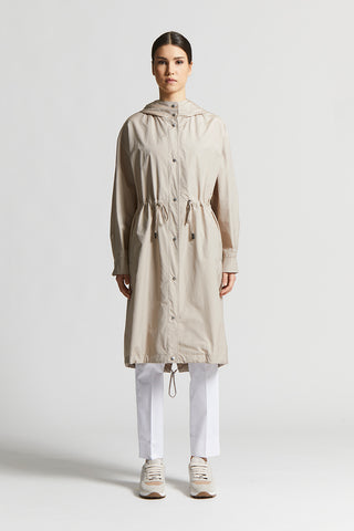 Technical cotton duster coat