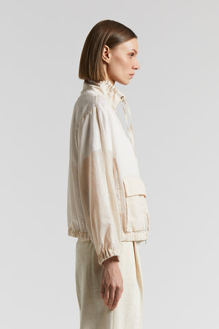 Technical cotton organza jacket