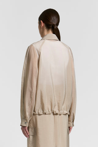 Technical mixed-cupro fabric jacket