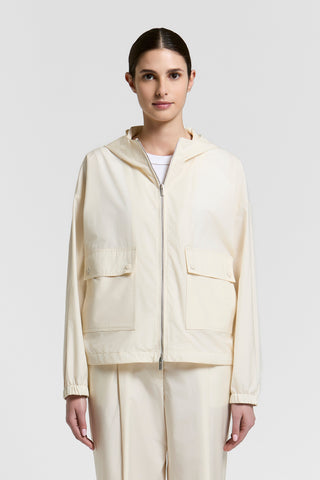 Lightweight jacket in technical cotton canvas