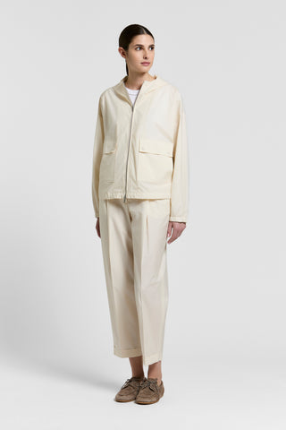 Lightweight jacket in technical cotton canvas