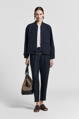 Cotton/linen crewneck sweater