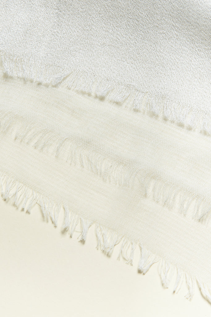 Linen, cashmere and lurex blend wrap  