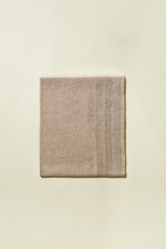 Linen, cashmere and lurex blend wrap  