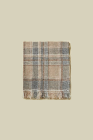 Striped wool blend stole  