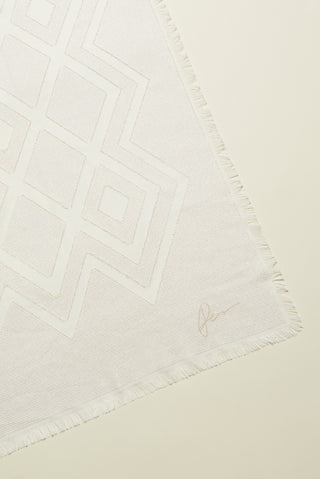 Cotton and modal jacquard stole