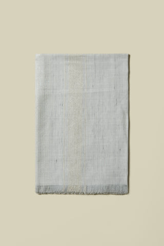 Linen, silk, cotton and Lurex jacquard stole