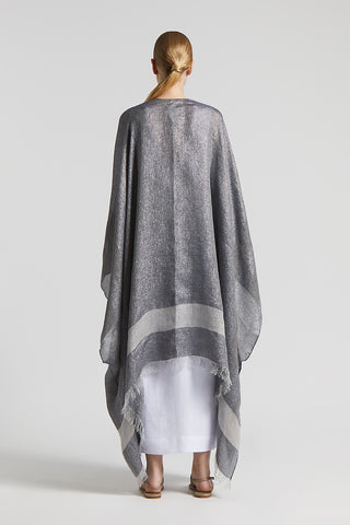 Viscose, linen and Lurex kimono