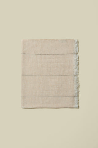 Stole in cotton linen melange with Punto Luce