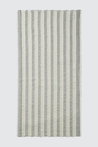 Lurex and cotton/linen-yarn stole