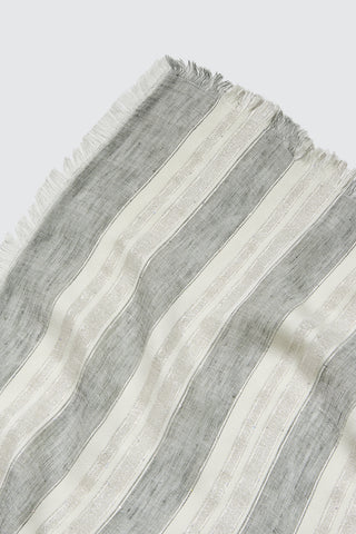 Lurex and cotton/linen-yarn stole