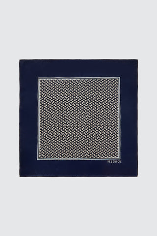 Printed viscose satin foulard