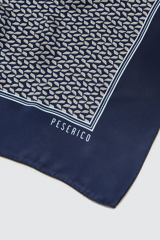 Printed viscose satin foulard