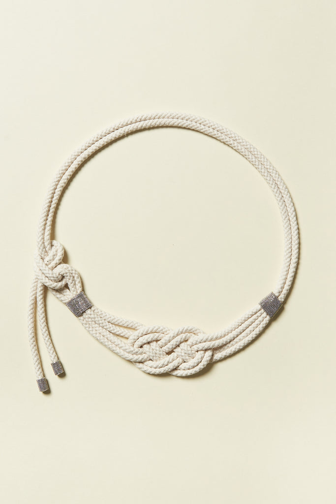 Cotton cord and Punto Luce belt  