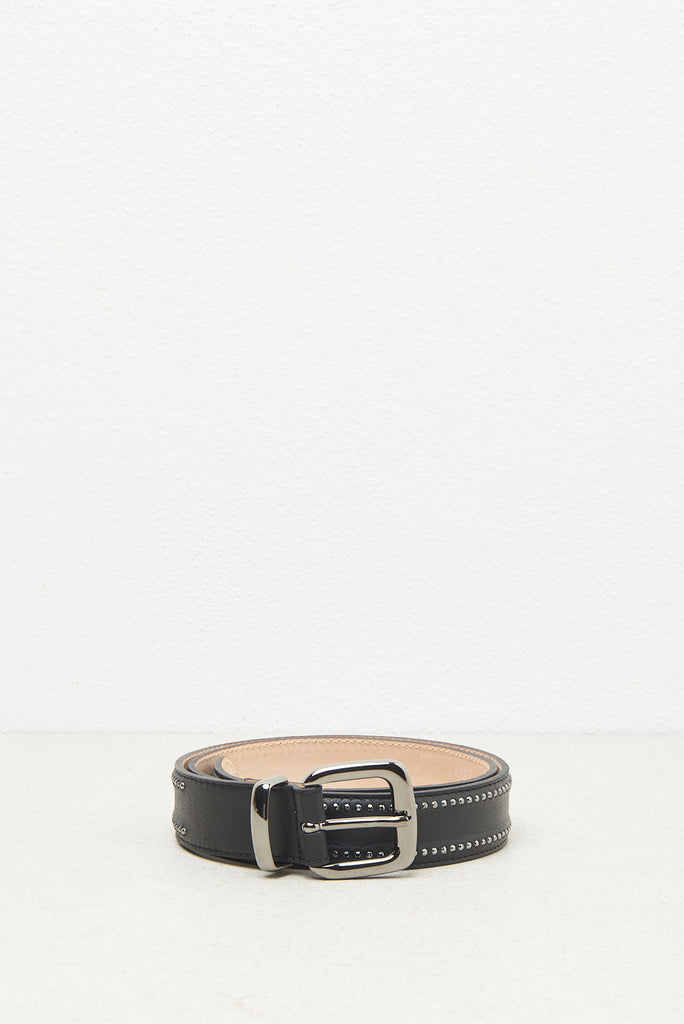 Real leather belt with Punto Luce trim  