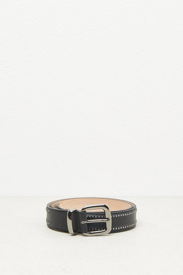 Real leather belt with Punto Luce trim  