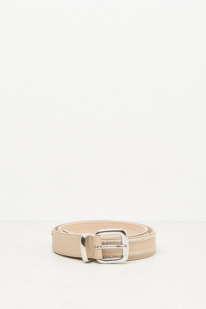 Real leather belt with Punto Luce trim  