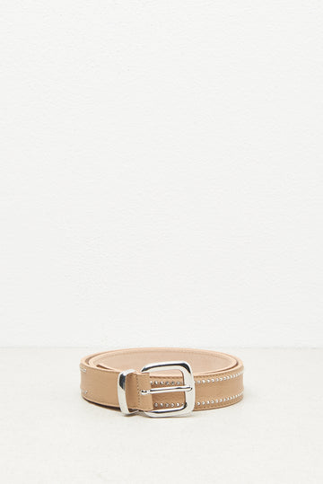 Real leather belt with Punto Luce trim  