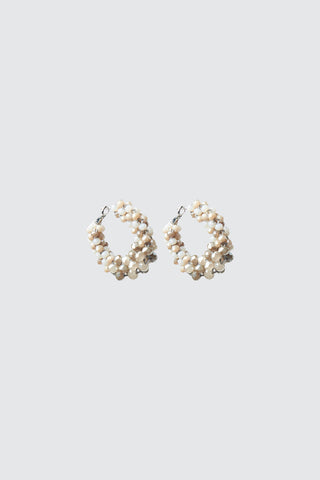 Ring earrings with demi-fine crystals