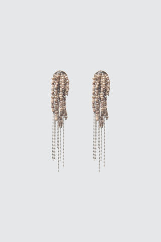 Glass micro-bead and crystal ear cuffs