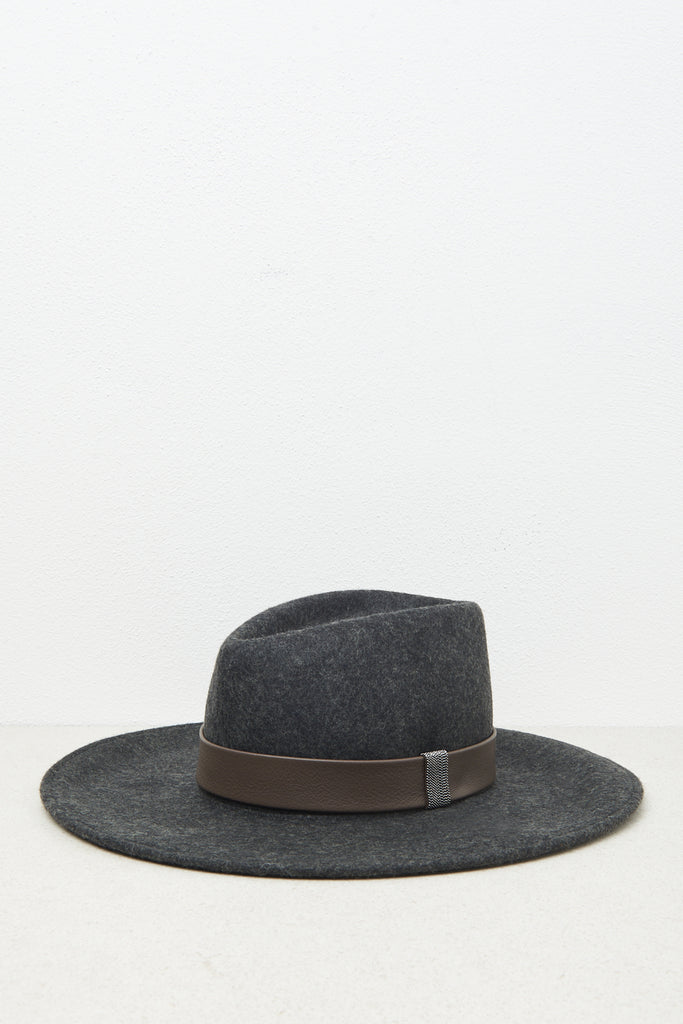 Wool felt wide brim fedora  