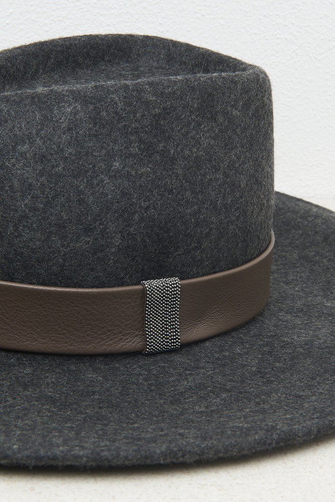 Wool felt wide brim fedora  