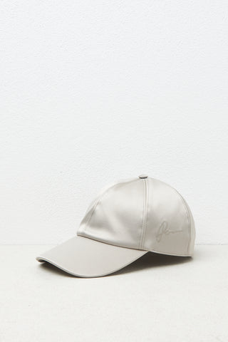 Satin-effect baseball cap