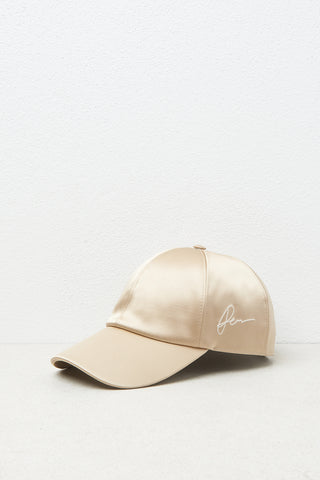 Satin-effect baseball cap