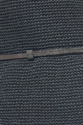 Paper yarn woven cloche hat