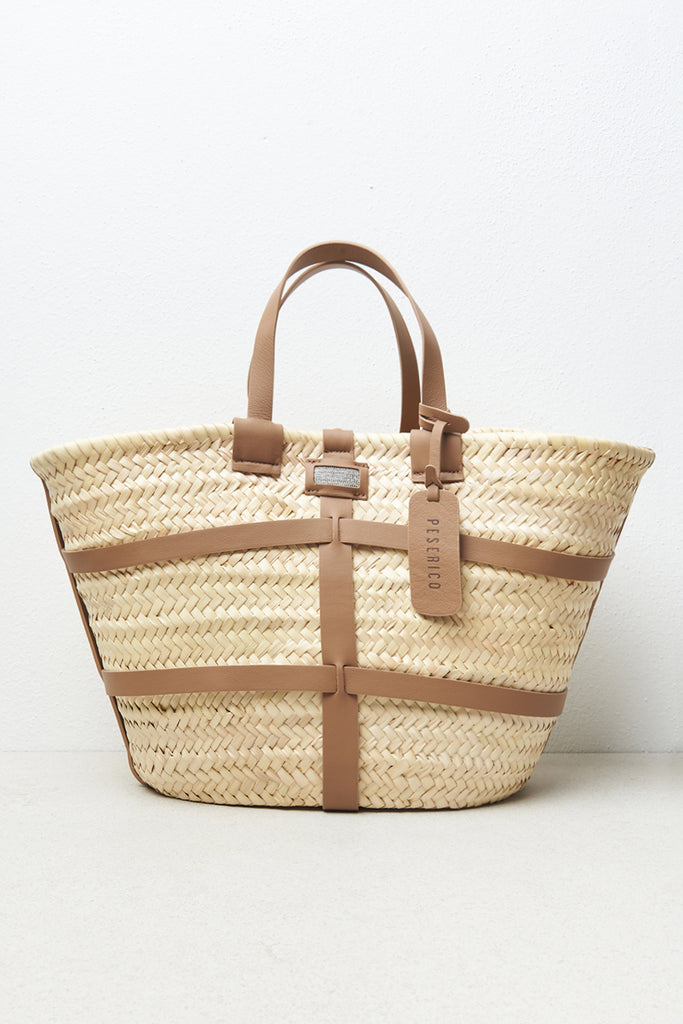 Handwoven straw bag  
