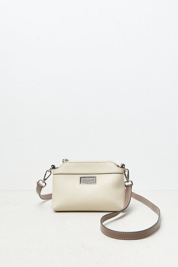 Real leather clutch bag with shoulder strap and Punto Luce  