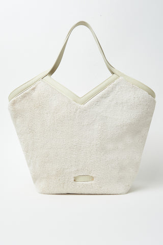 Faux fur tote bag