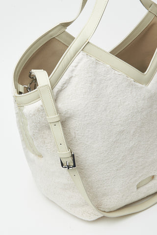Faux fur tote bag