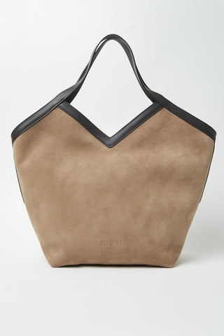 Suede tote bag