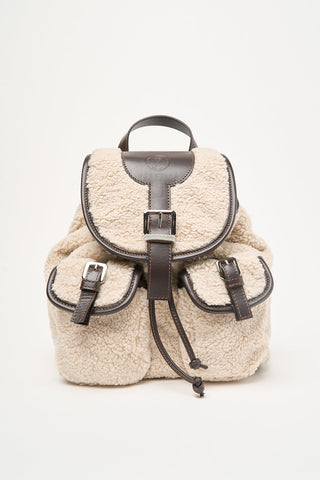 Faux fur backpack