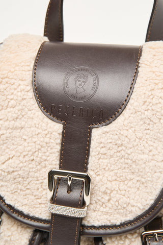 Faux fur backpack