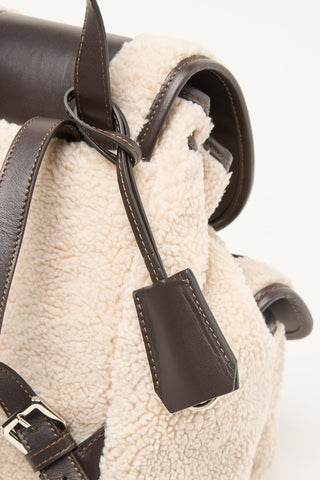 Faux fur backpack