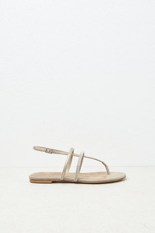 Flat leather sandals