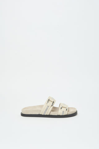 Flat leather sandals