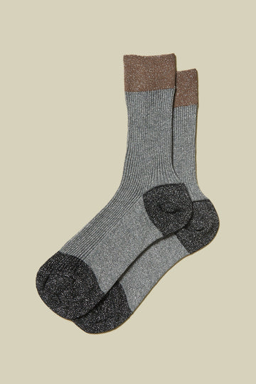 Color block lurex socks  